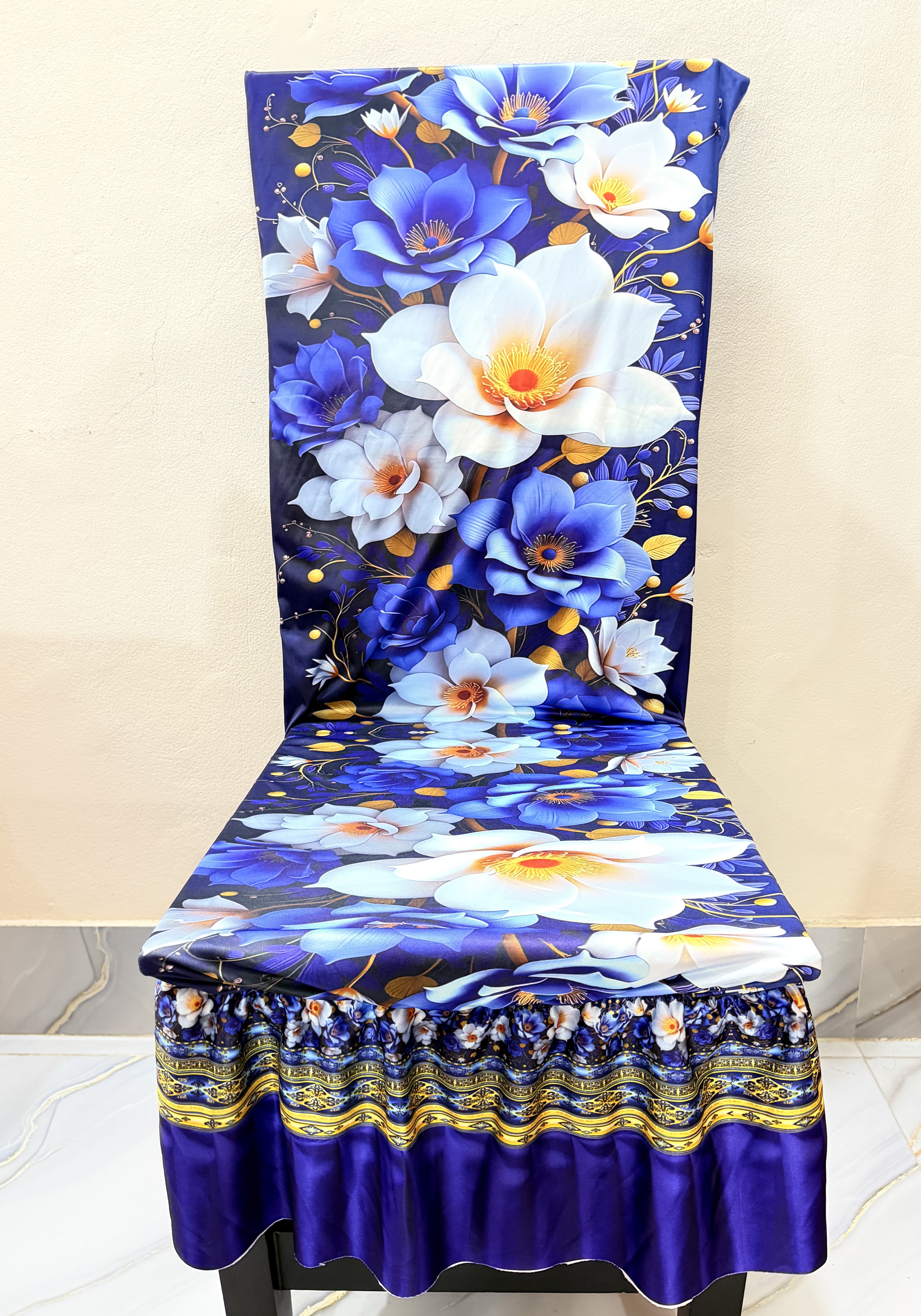 3D Waterproof Premium Dining Table Set ( কুচি চেয়ার কভার ) Code: D77